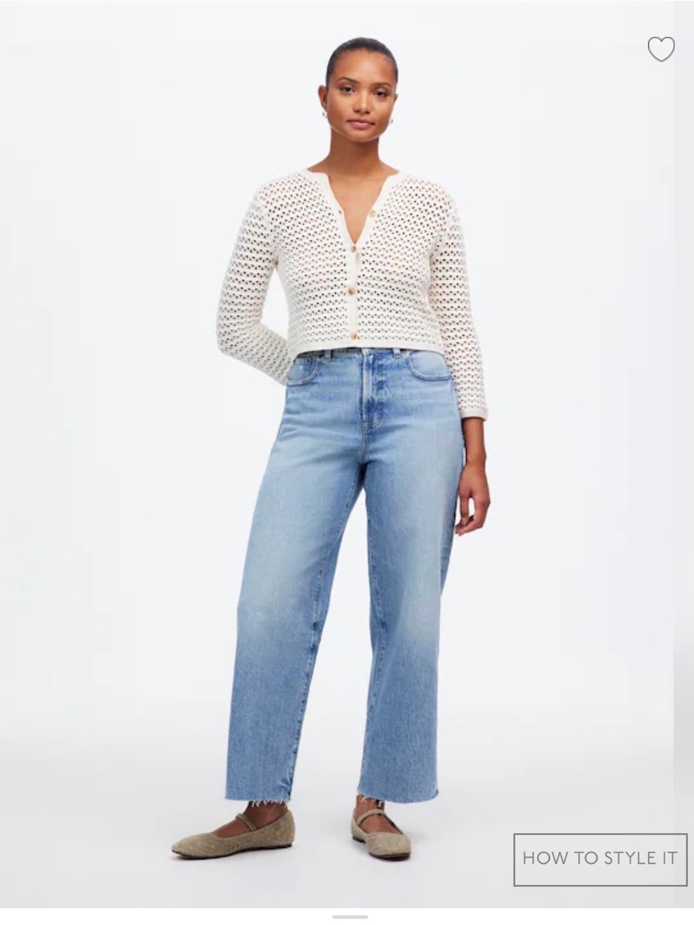 Madewell Women’s Curvy Perfect Vintage Wide Leg Crop Jeans Sz 31 - Picture 2 of 14